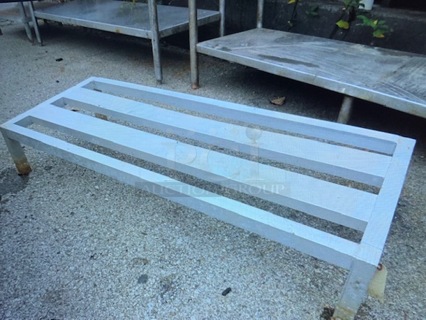 One 48X20X8.5 Aluminum Dunnage Rack.
