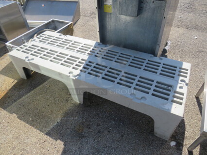 One Cambro Poly Dunnage Rack. 60X21X12