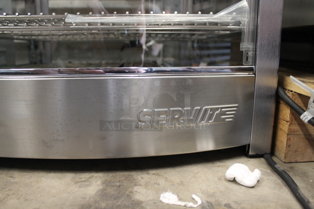 BRAND NEW SCRATCH AND DENT! ServIt 423PDW12D1S Stainless Steel Commercial Countertop Full-Service Countertop Display Warmer with 4 Shelves. Tested and Working! - Image 3 of 8
