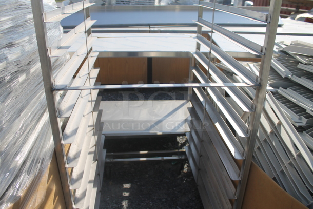 BRAND NEW! Metal Commercial Pan Transport Rack on Commercial Casters w/ Top Guide for Rack Oven. - Image 4 of 6