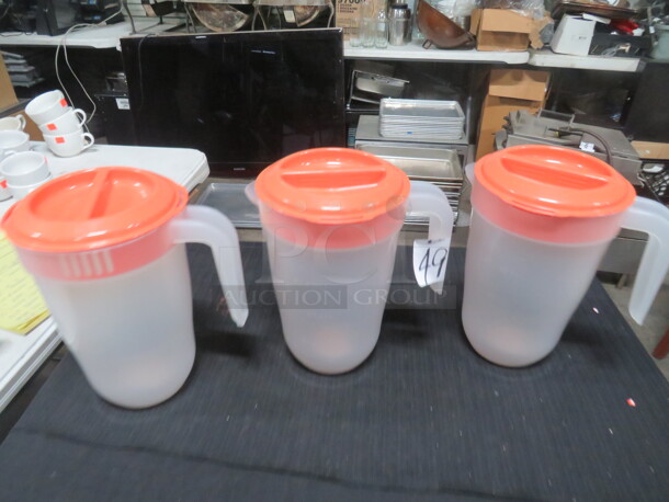 Poly Pitcher With Lid. 3XBID - Image 1 of 1
