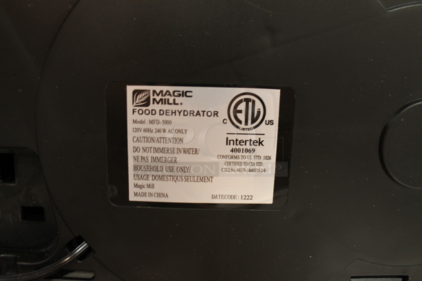 5 BRAND NEW IN BOX! Magic Mill MFD-5000 Countertop Food Dehydrator. 5 Times Your Bid! - Image 7 of 7