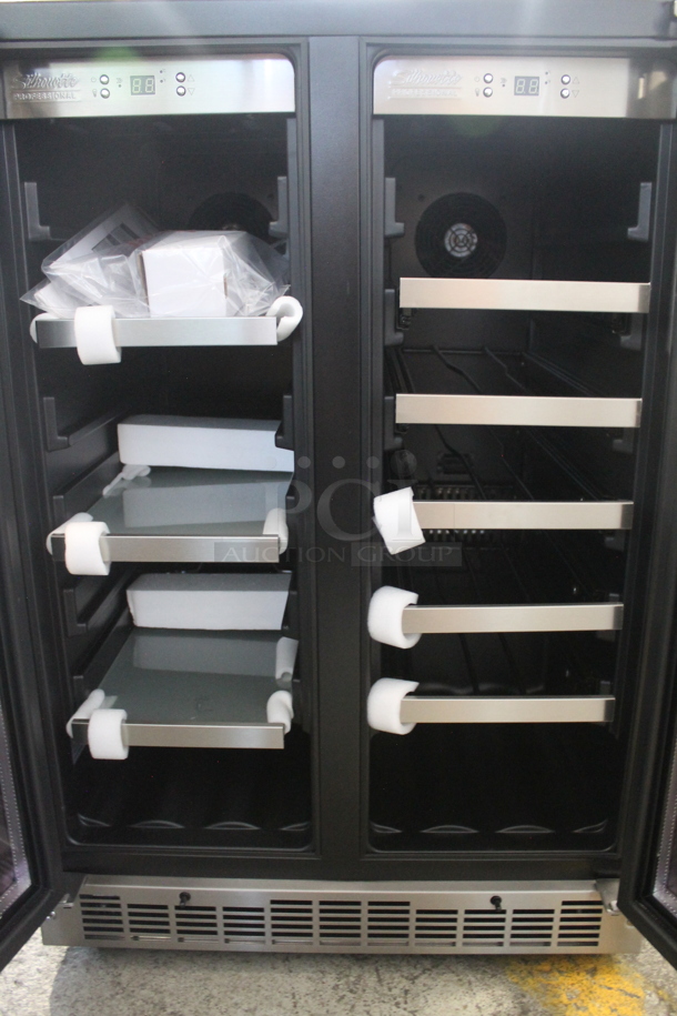 BRAND NEW SCRATCH AND DENT! Danby DBC047D3BSSPR Stainless Steel Commercial 61 Can / 21 Wine Bottle Capacity Cooler Merchandiser. 115 Volts, 1 Phase. Tested and Working! - Image 4 of 7