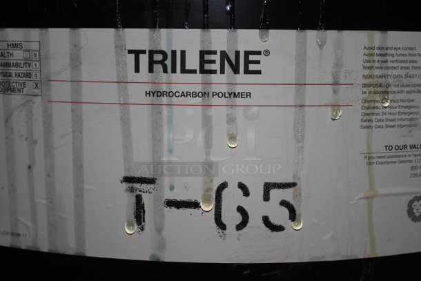 ALL ONE MONEY! PALLET LOT OF 4  Trilene Hydrocarbon Polymer Metal Barrels. BUYER MUST REMOVE.  - Image 2 of 5