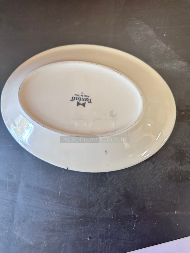 New! Tuxton ALA-120 10x7 inch Oval Alaska Plate - Ceramic, Porcelain White NSF  - Image 3 of 5
