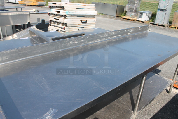 Stainless Steel Commercial Table w/ Back Splash and Under Shelf. - Image 3 of 5