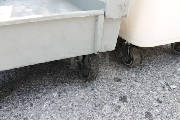 Gray Poly 2 Tier Cart on Commercial Casters. - Image 5 of 5