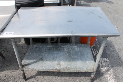 Stainless Steel Commercial Table w/ Metal Under Shelf.