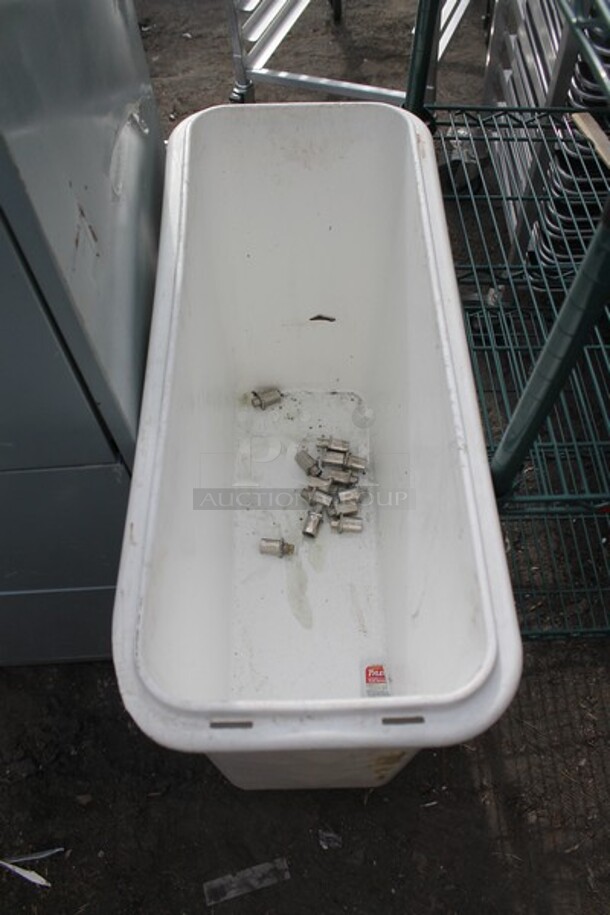 White Poly Ingredient Bin on Commercial Casters.  - Image 2 of 4