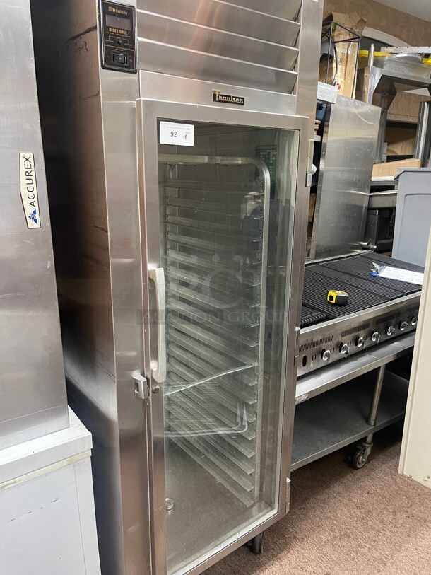 Working! Traulsen Full Size Heavy Duty One Glass Door Commercial Refrigerator Cooler NSF Tested and Working! 30x35x83