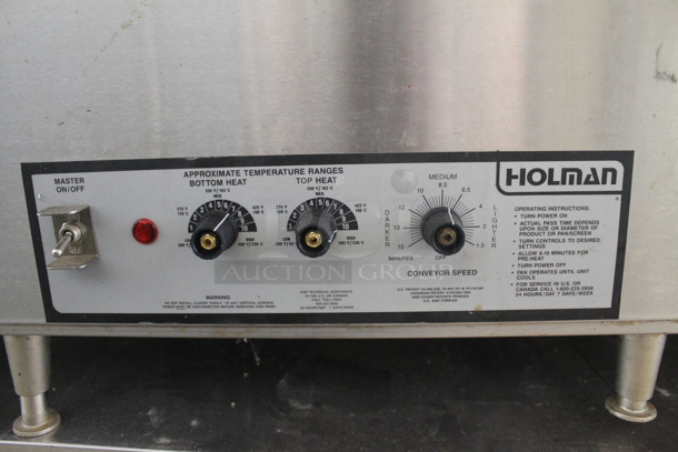Holman 318HX Stainless Steel Commercial Countertop Electric Powered Conveyor Pizza Oven. 240 Volts, 1 Phase.  - Image 3 of 11