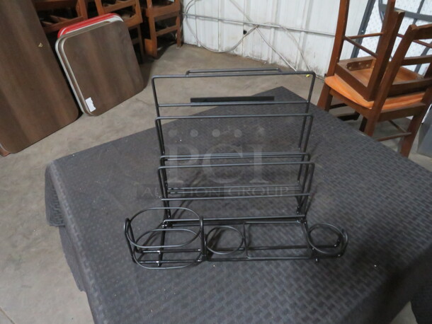 NEW GET Cutom Black Metal Table Top Caddy. 2XBID - Image 1 of 1