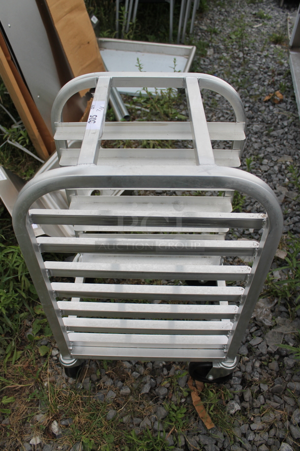 BRAND NEW SCRATCH AND DENT! Channel Metal Commercial Pan Transport Rack on Commercial Casters. - Image 4 of 6