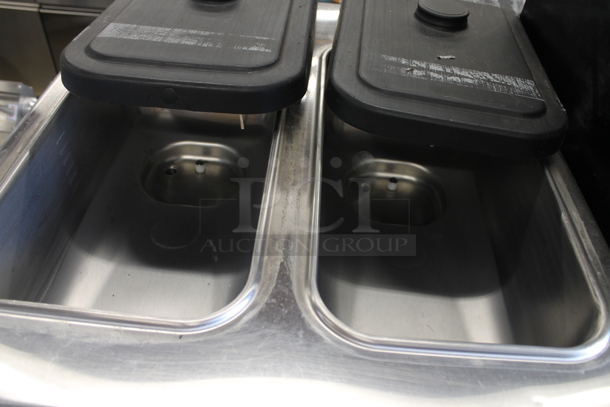 2013 Taylor 342D-27 Stainless Steel Commercial Floor Style Air Cooled 2 Flavor Frozen Beverage Machine w/ Drink Mixer Attachment on Commercial Casters. 208-230 Volts, 1 Phase. - Image 6 of 8