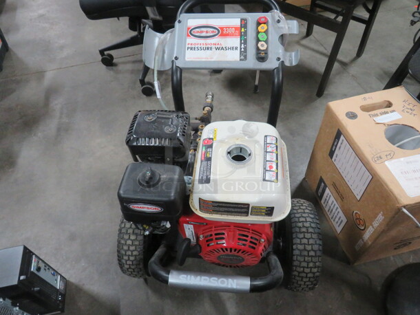 One Simpson Pressure Washer With Honda GV Motor. No Hoses. Missing Cap. 3300psi. - Image 3 of 5