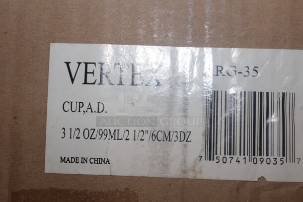 NEW IN BOX! 1 Box (36 Count) Vertex 3.5oz Cups. 36X Your Bid!  - Image 2 of 2