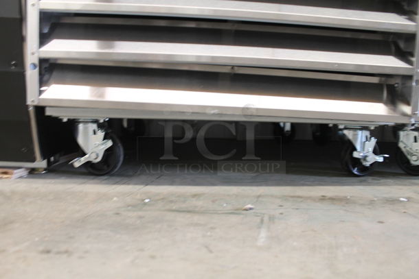 BRAND NEW SCRATCH AND DENT! 2023 Avantco 178A23RHC Stainless Steel Commercial Single Door Reach In Cooler w/ Poly Coated Racks on Commercial Casters. 115 Volts, 1 Phase. Tested and Working! - Image 4 of 6