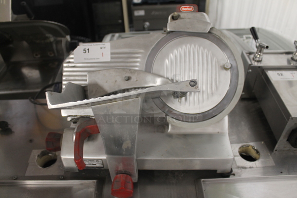 Berkel 825 A Stainless Steel Commercial Countertop Meat Slicer w/ Blade Sharpener. 115 Volts, 1 Phase. Tested and Working! - Image 1 of 5