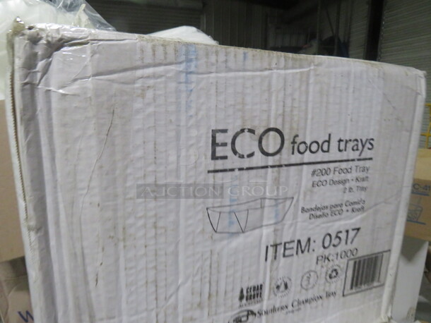 One Case Of 200 Eco 2lb Food Trays.