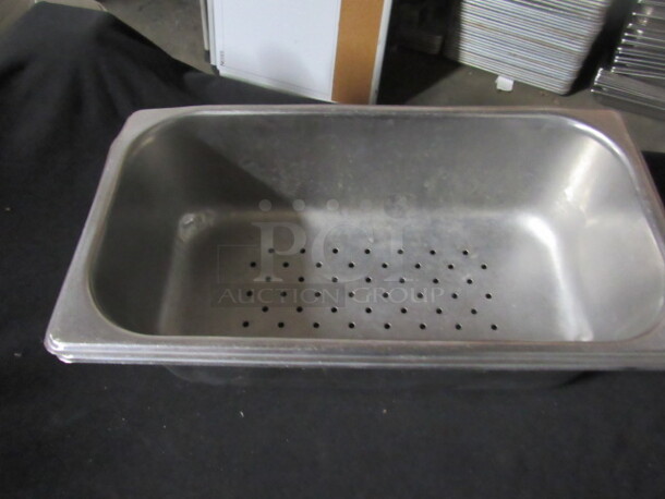 1/3 Size Long 4 Inch Deep Perforated Hotel Pan. 2XBID.  - Image 2 of 2