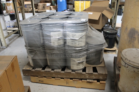 ALL ONE MONEY! PALLET LOT of Pro Guard Coatings Part A Buckets. BUYER MUST REMOVE.