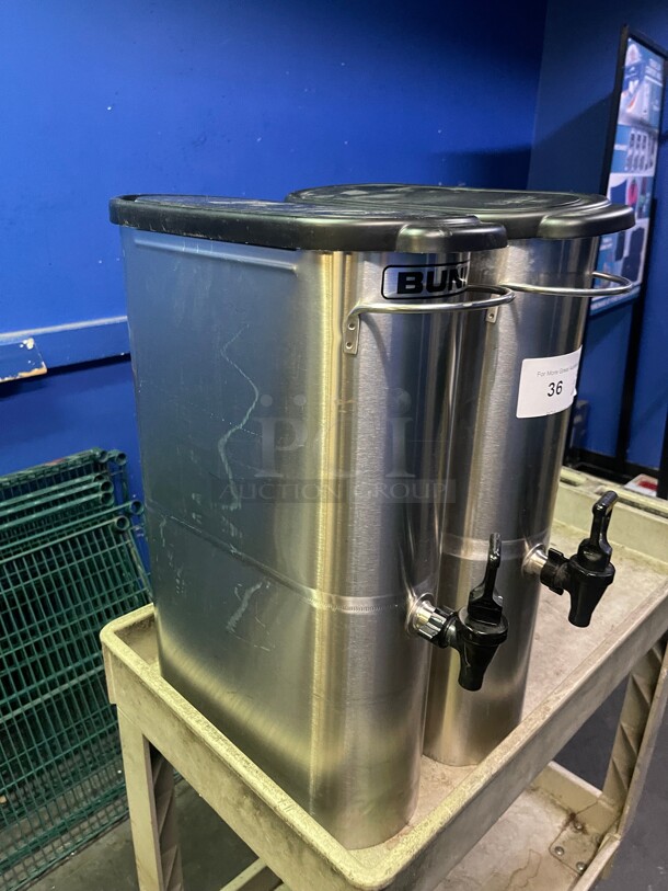 Nice! Bunn TDO-N-3.5 3.5 Gallon Narrow Commercial Iced Tea Dispenser with Pinch Tube Faucet NSF 6x15x22 - Image 4 of 9