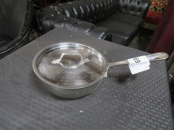 One Stainless Steel 2 Quart Sauce Pan With Lid. - Image 1 of 1