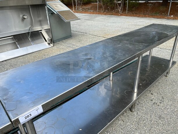 8' Stainless Steel Commercial Table w/ Stainless Steel Under Shelf. 96x20x34 - Image 3 of 3