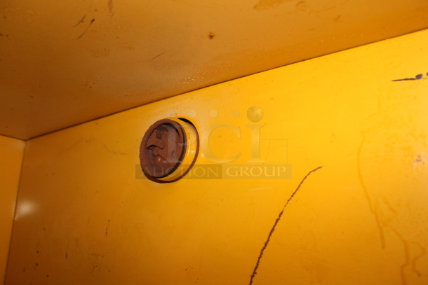 Yellow Metal 2 Door Cabinet w/ Contents. - Image 6 of 7