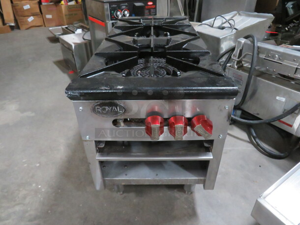 One Natural Gas Royal 2 Burner. #18D-18D-2. Missing 1 Knob. 18X45X24