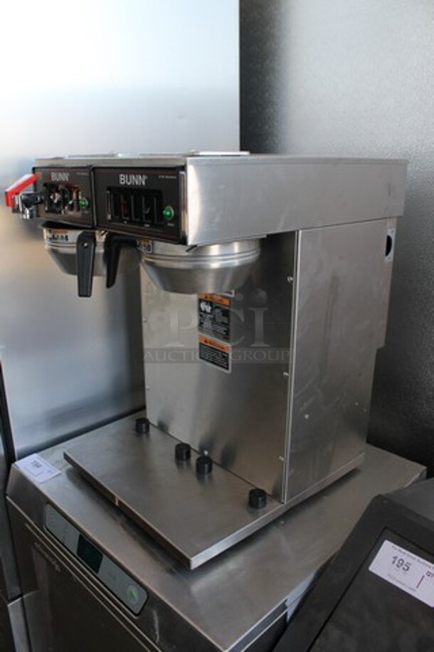 Bunn CWTF TWIN-APS Stainless Steel Commercial Countertop Double Coffee Machine w/ Hot Water Dispenser. 120/240 Volts, 1 Phase.  - Image 2 of 5