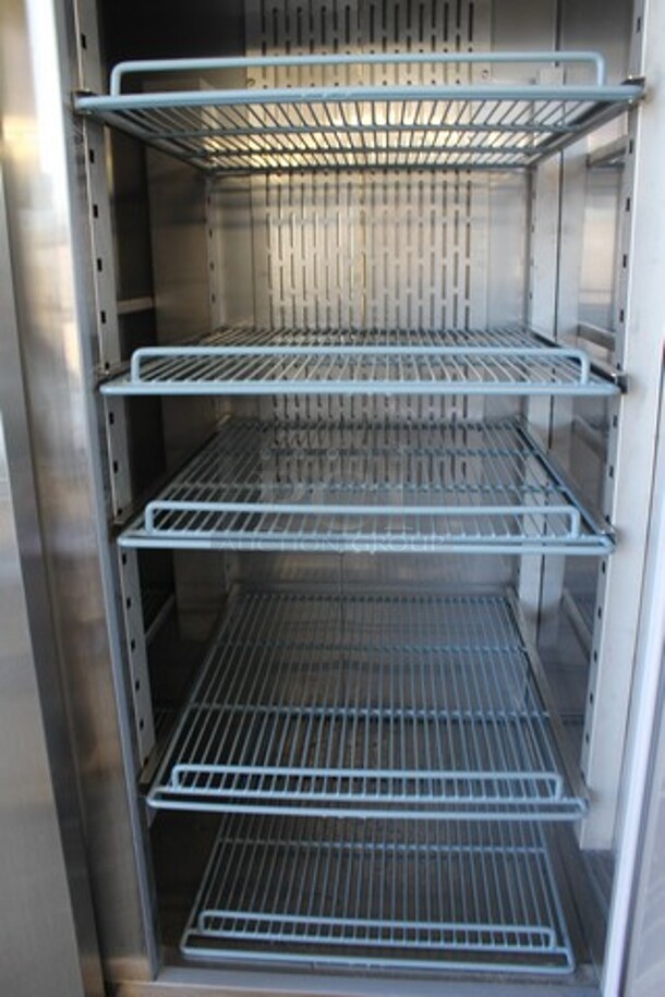 Avantco 178SS3FHC Stainless Steel Commercial 3 Door Reach In Freezer w/ Poly Coated Racks on Commercial Casters. 115 Volts, 1 Phase. Tested and Working! - Image 4 of 7
