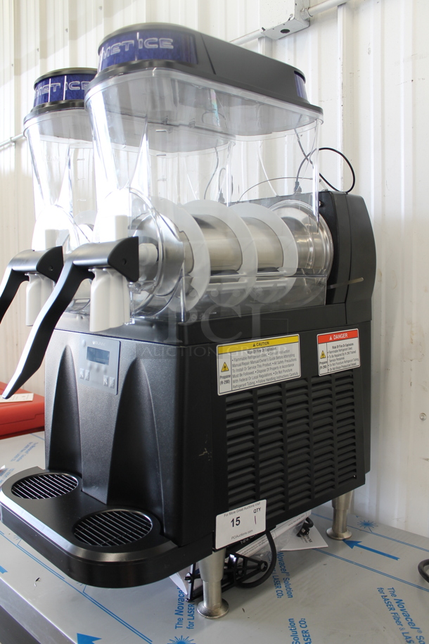 BRAND NEW SCRATCH AND DENT! 2023 Bunn ULTRA NX Stainless Steel Commercial Countertop 2 Hopper Slushie Machine. 115 Volts, 1 Phase. Tested and Working! - Image 3 of 6