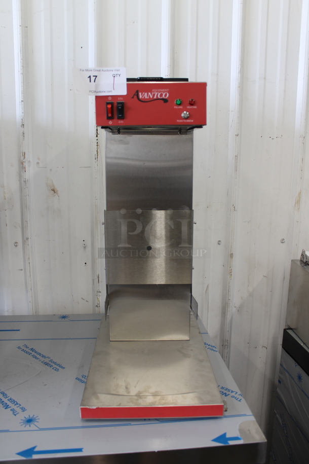 BRAND NEW SCRATCH AND DENT! Avantco 177CMAPADJ Stainless Steel Commercial Coffee Machine. 120 Volts, 1 Phase.   - Image 1 of 5
