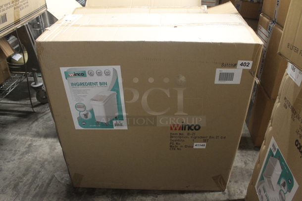 BRAND NEW IN BOX! Winco IB-21 White Poly Ingredient Bin. - Image 2 of 5