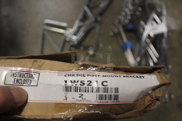NEW IN BOX! 6 Metro 1WS21C 21 21" Post Mount Brackets. 6X Your Bid!  - Image 2 of 2