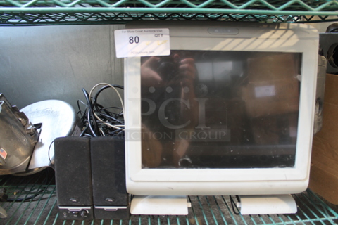 Radiant M7700-20-029 15" POS Monitor and 2 Speakers.