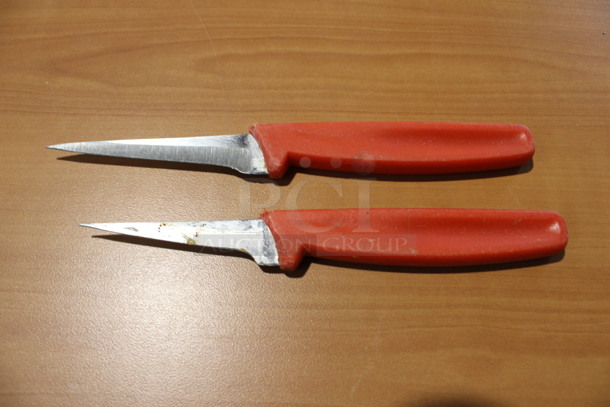 2 Sharpened Stainless Steel Paring Knives. 6.5', 7