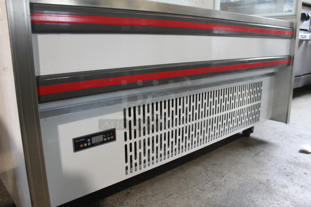 Henan Longsheng LSF-15FN Metal Commercial Floor Style Open Grab N Go Merchandiser w/ Metal Shelves on Commercial Casters. 230 Volts, 1 Phase.  - Image 5 of 9