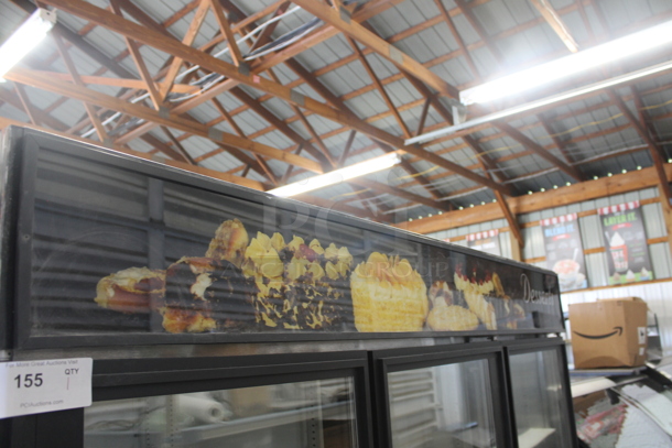 True GDM-72 Metal Commercial 3 Door Reach In Cooler Merchandiser w/ Poly Coated Racks. 115 Volts, 1 Phase. Tested and Working! - Image 3 of 9