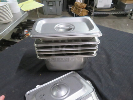 1/9 Size 4 Inch Deep Hotel Pan With Lid. 5XBID