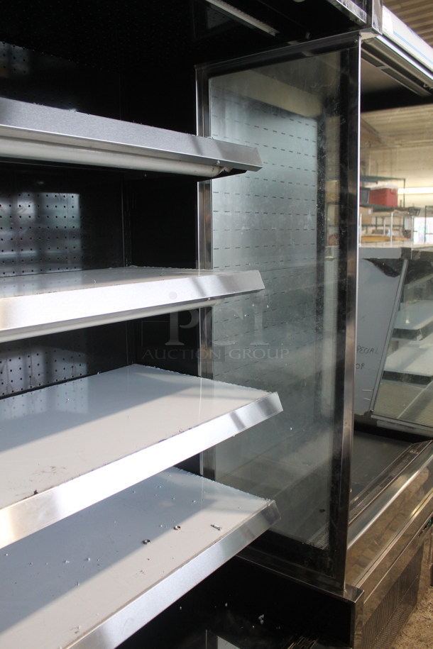 BRAND NEW SCRATCH AND DENT! CustomCool GC60SC Stainless Steel Commercial Floor Style Open Grab N Go Merchandiser w/ Metal Shelves. 115 Volts, 1 Phase. Does Not Come w/ Remote Compressor. - Image 10 of 11