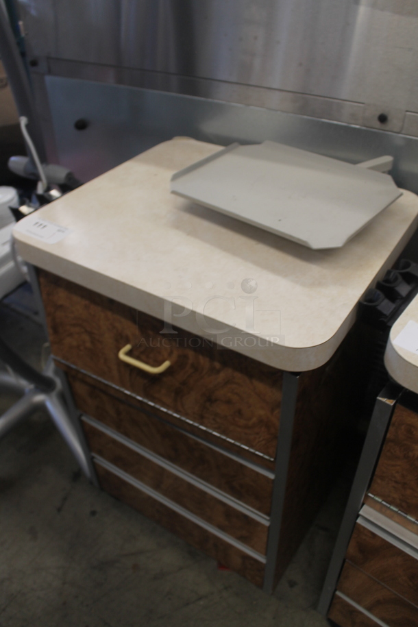 Wood Pattern Counter w/ Drawer and Contents. - Image 3 of 8