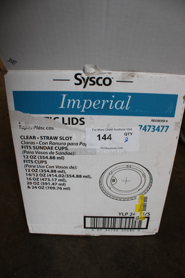 ALL ONE MONEY! Lot of Sysco Imperial Clear Plastic Lids! - Image 5 of 5