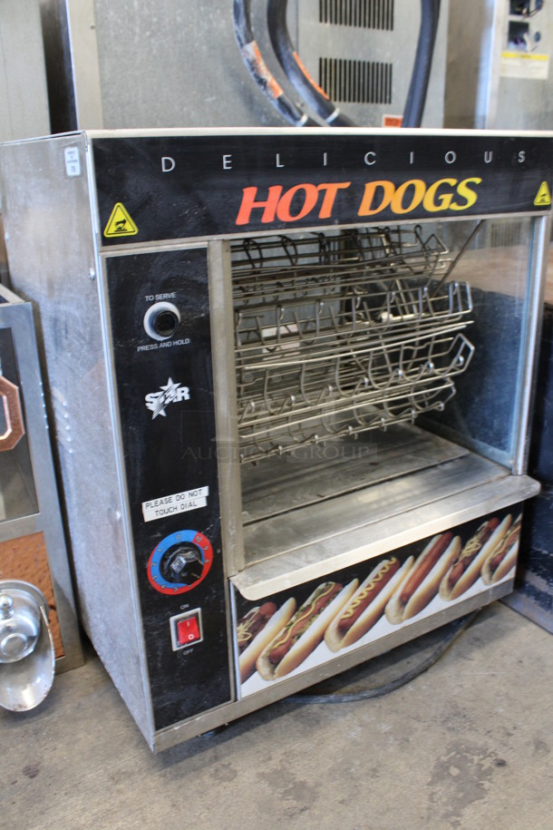 Star Metal Commercial Countertop Electric Powered Rotisserie Hot Dog Oven w/ Bun Warming Drawer. 19.5x14.5x24.5. Tested and Working! - Image 2 of 5