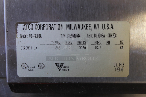 Hatco TQ-800BA Stainless Steel Commercial Countertop Toaster Oven. 208 Volts, 1 Phase.  - Image 5 of 5
