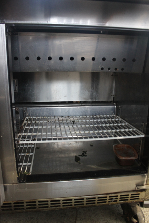 Everest EPBR3 Stainless Steel Commercial Sandwich Salad Prep Table Bain Marie Mega Top on Commercial Casters. 115 Volts, 1 Phase. Tested and Powers On But Does Not Get Cold - Image 11 of 12
