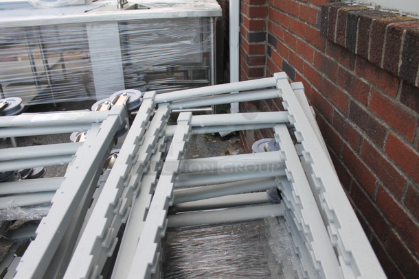 ALL ONE MONEY! PALLET LOT of BRAND NEW! Gray Poly Transport Rack Frames on Commercial Casters. Includes 21x2.5x75 - Image 5 of 5