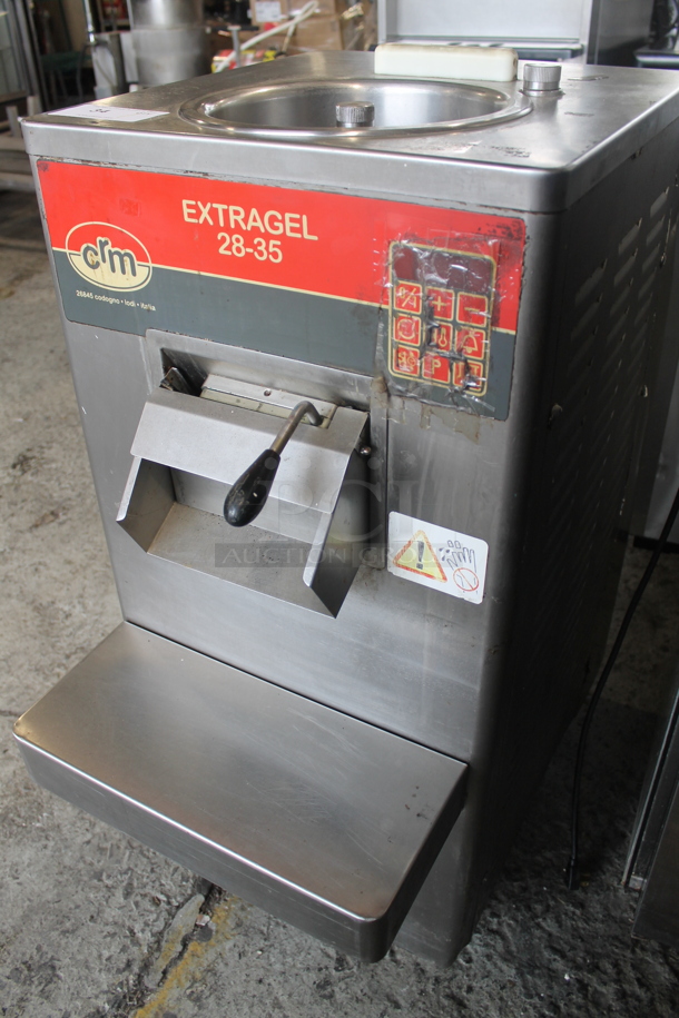 CRM EX28-35A Stainless Steel Commercial Floor Style Air Cooled Batch Freezer on commercial Casters. 220 Volts, 3 Phase. - Image 3 of 6