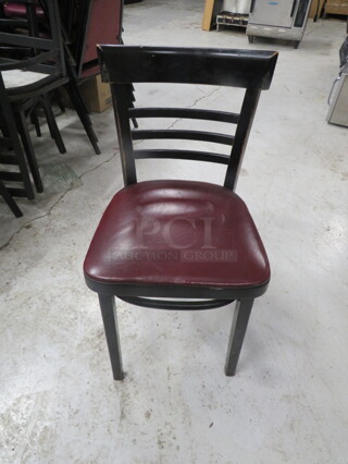 Wooden Chair With Cushioned Seat. 2XBID